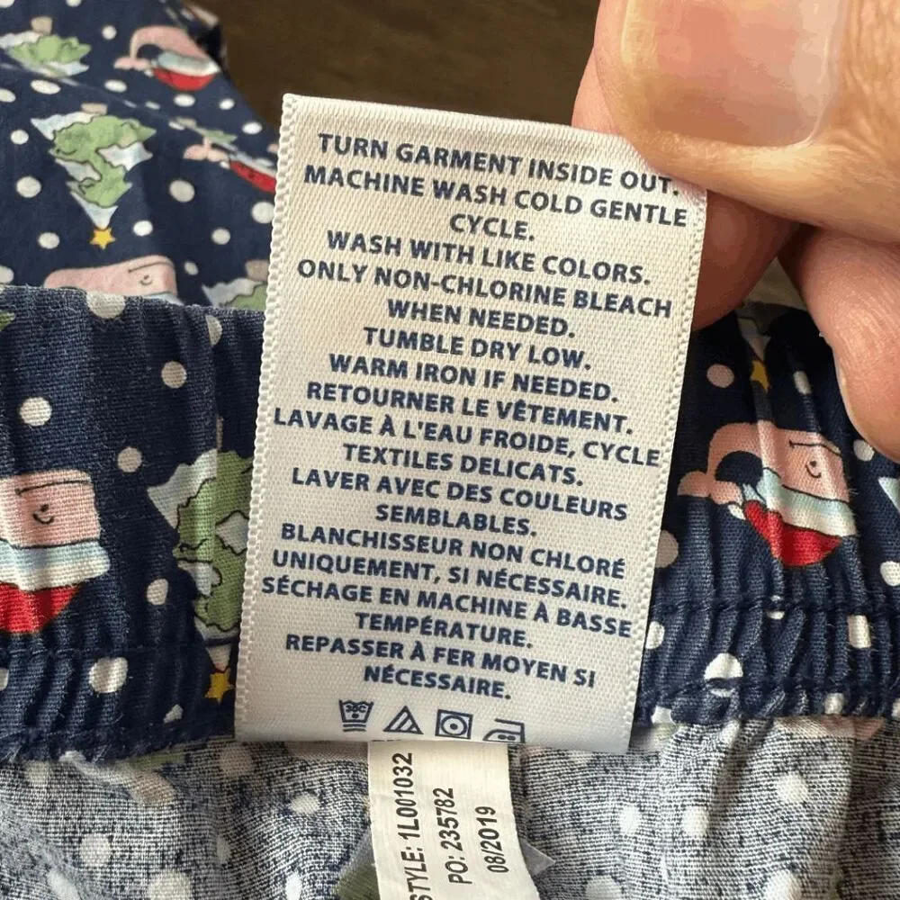 Vineyard Vines Men's Christmas Santa Whale Drawstring Lounge PJ Pants Blue Small